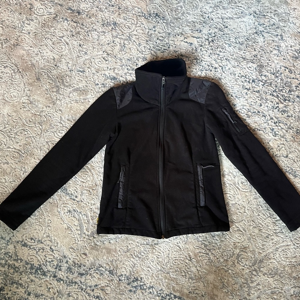Lolë black fleece jacket, size small